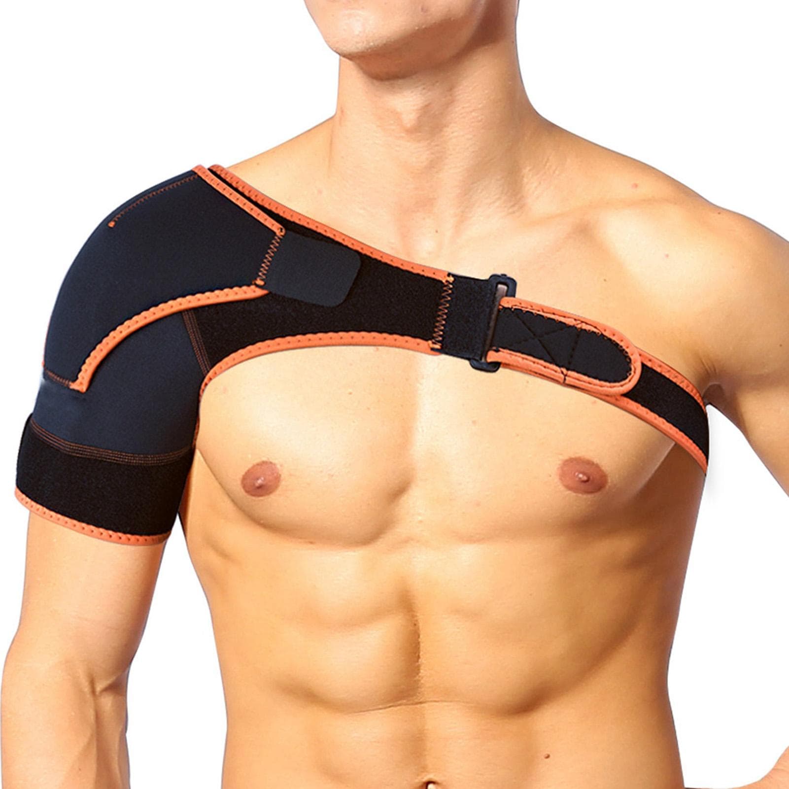 Adjustable Shoulder Support Brace Strap Joint Sport Gym Compression Bandage Wrap white