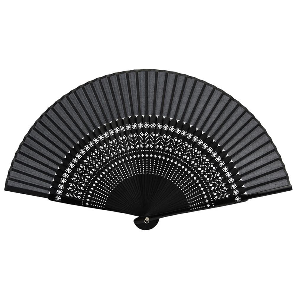Silks Bone Fan Chinese Hundred Folding Fan Bamboo Bone Hand Fan  Chinese Hand Fan TypeA black