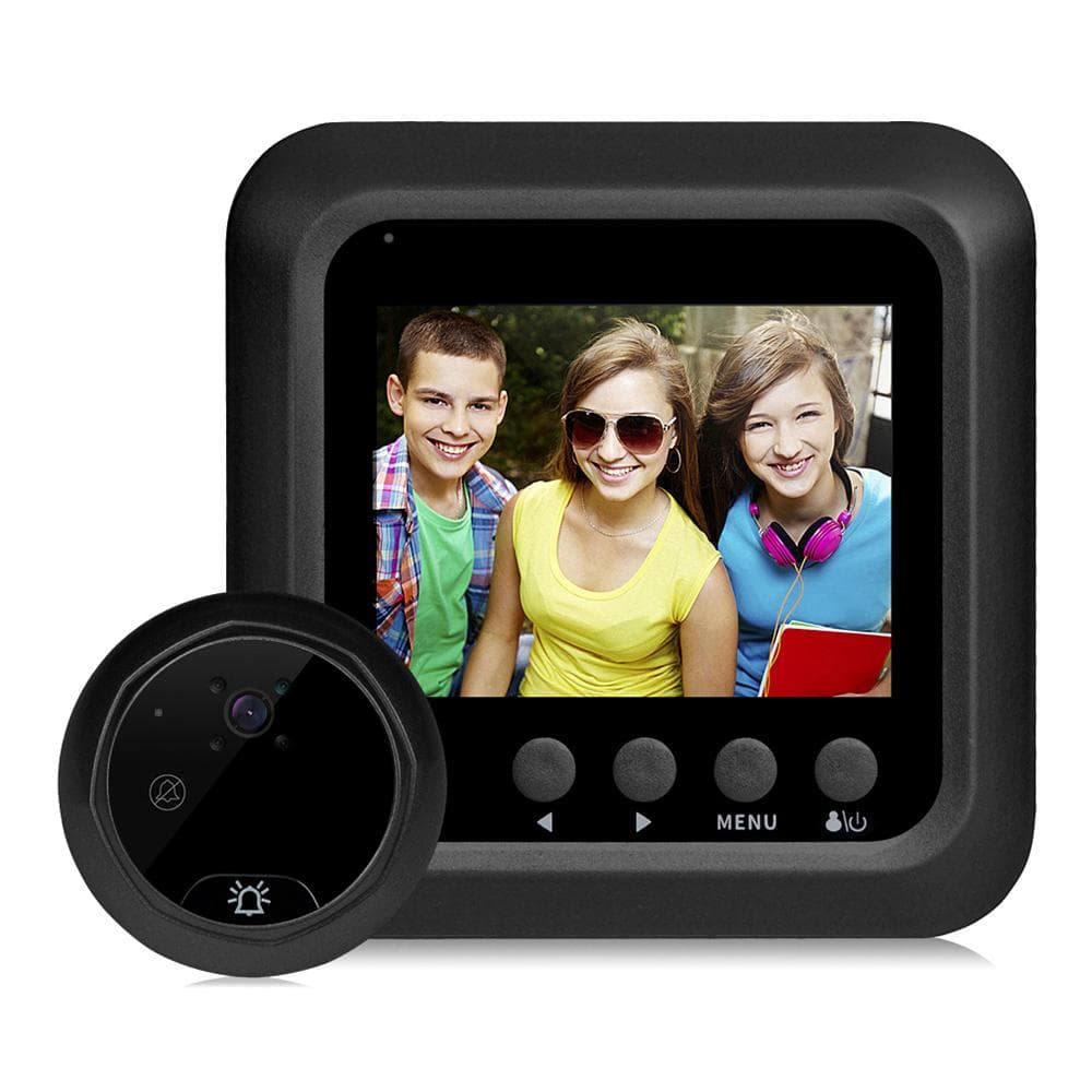Smart 2.4 inch IR Night Vision Video Security Camera Motion Detection Cat Eye Doorbell High black