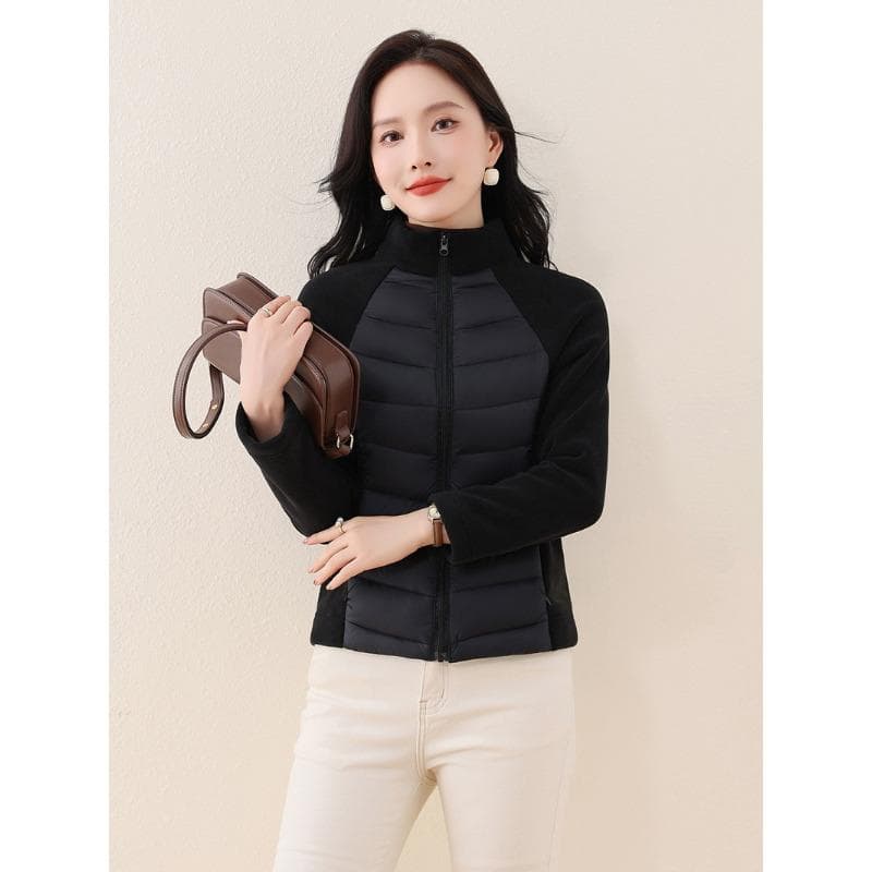 Women's New Winter Light and Short Inner Tank Sports Slim Outdoor Stand-up Collar Warm Jacket 3XL