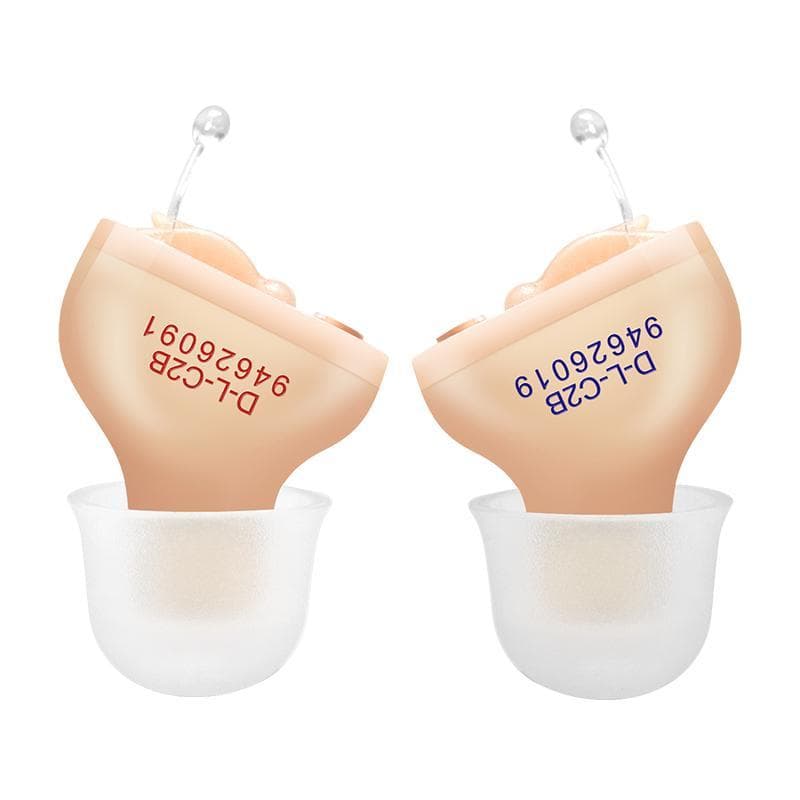 Mini Invisible Hearing Aids For Deafness Wireless Headphones Ear Adjustment Tools Audio Amplifier Listening Devices 1Pair deep champagne