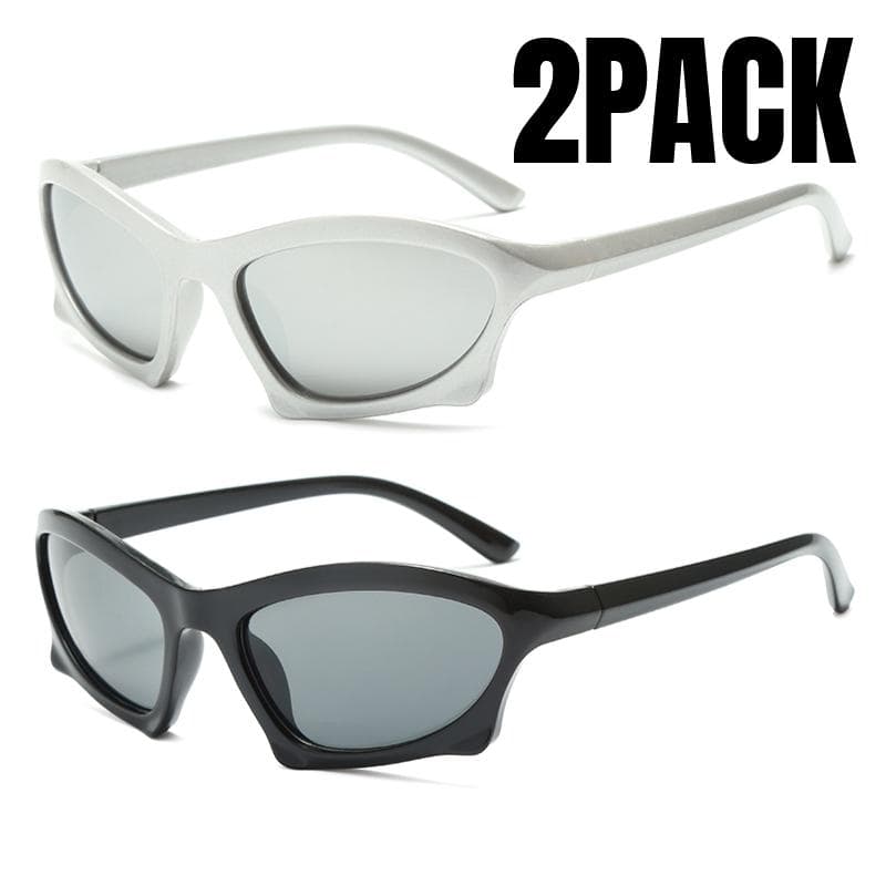 1PCS Y2K Punk Sports Sunglasses Women Men Retro 2000s Luxury Brand Special-Shaped Sun Glasses One Piece Gafas De Sol