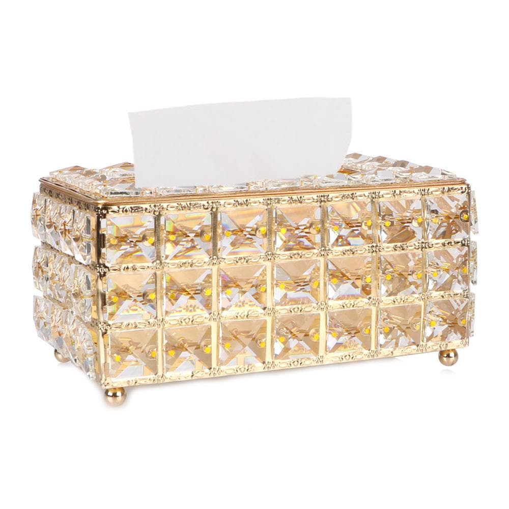 Tissue Box Bar Napkin Box Crystal Cube Napkin Dispenser Square Bedroom Office Hotel Cafe Coffee European-style