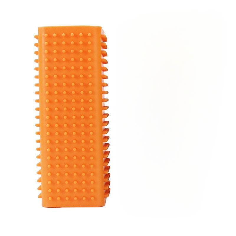 Silicone Hollow Rubber Dog Hair Brush Remover Cars Furniture Carpet Clothes Cleaner Brush for Dogs Pet Supplies Dog Hair Remover orange