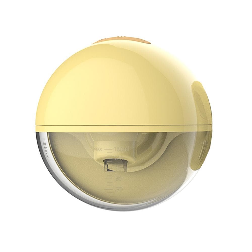 Wearable Breast Pump Portable Electric Breast Pump Hands Free for Breastfeeding 2 Modes 9 Suction yellow