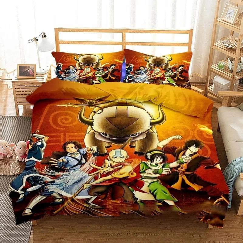 3D Print Avatar The Last Airbender Bedding Set Double Twin King Duvet Cover Comforter Pillowcase Boys Girls Adults Bedroom 228x228cm 3pcs