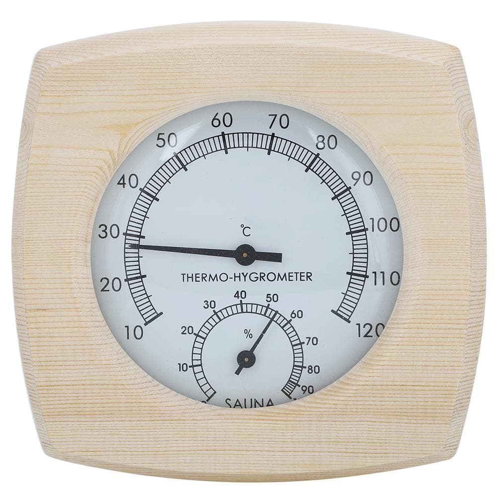 Wood ThermoHygrometer Thermometer Hygrometer for Bathroom Sauna Room Accessory