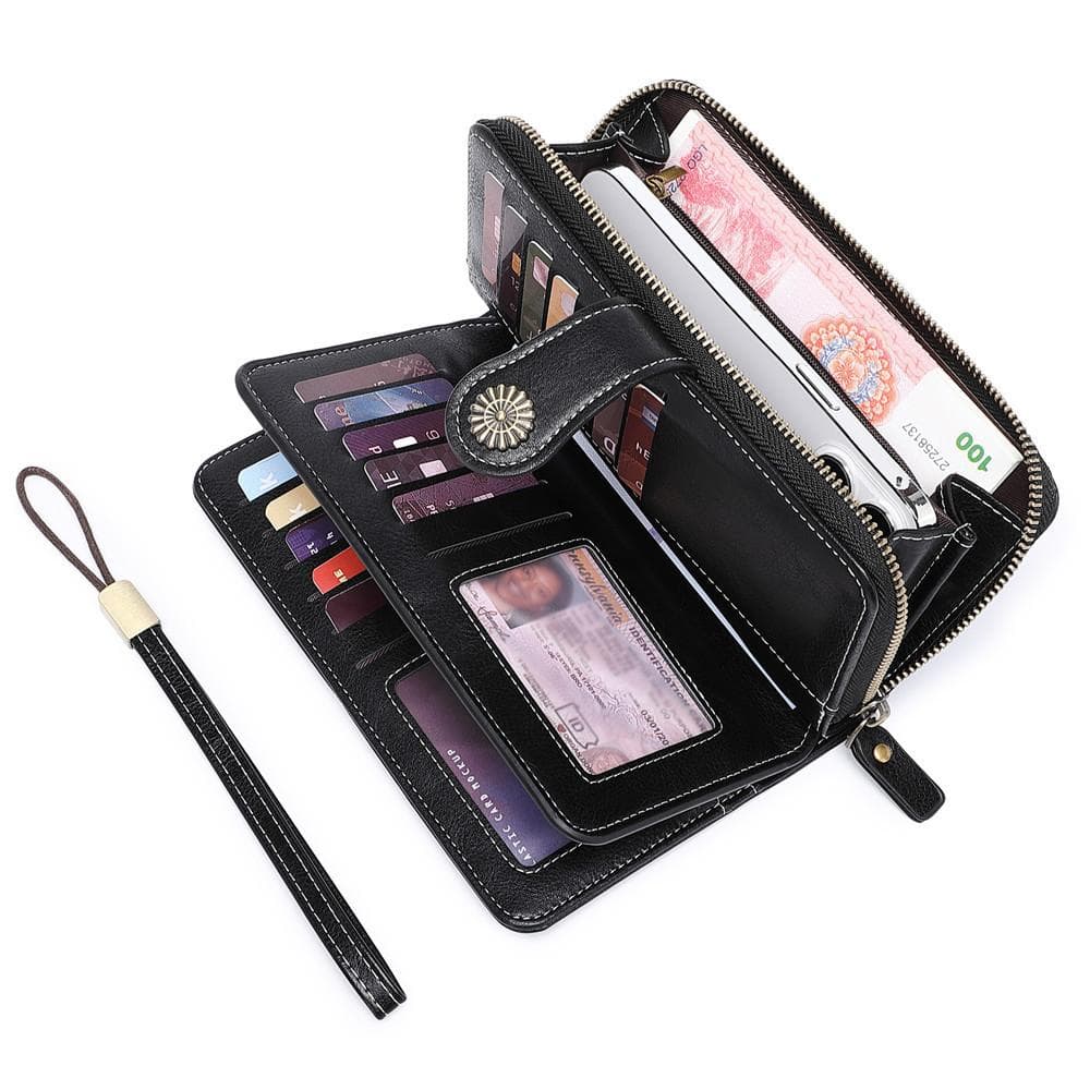 High Quality Women Wallet RFID Anti-theft Leather Wallets For Woman Long Zipper Large Ladies Clutch Bag Female Purse Card Holder
