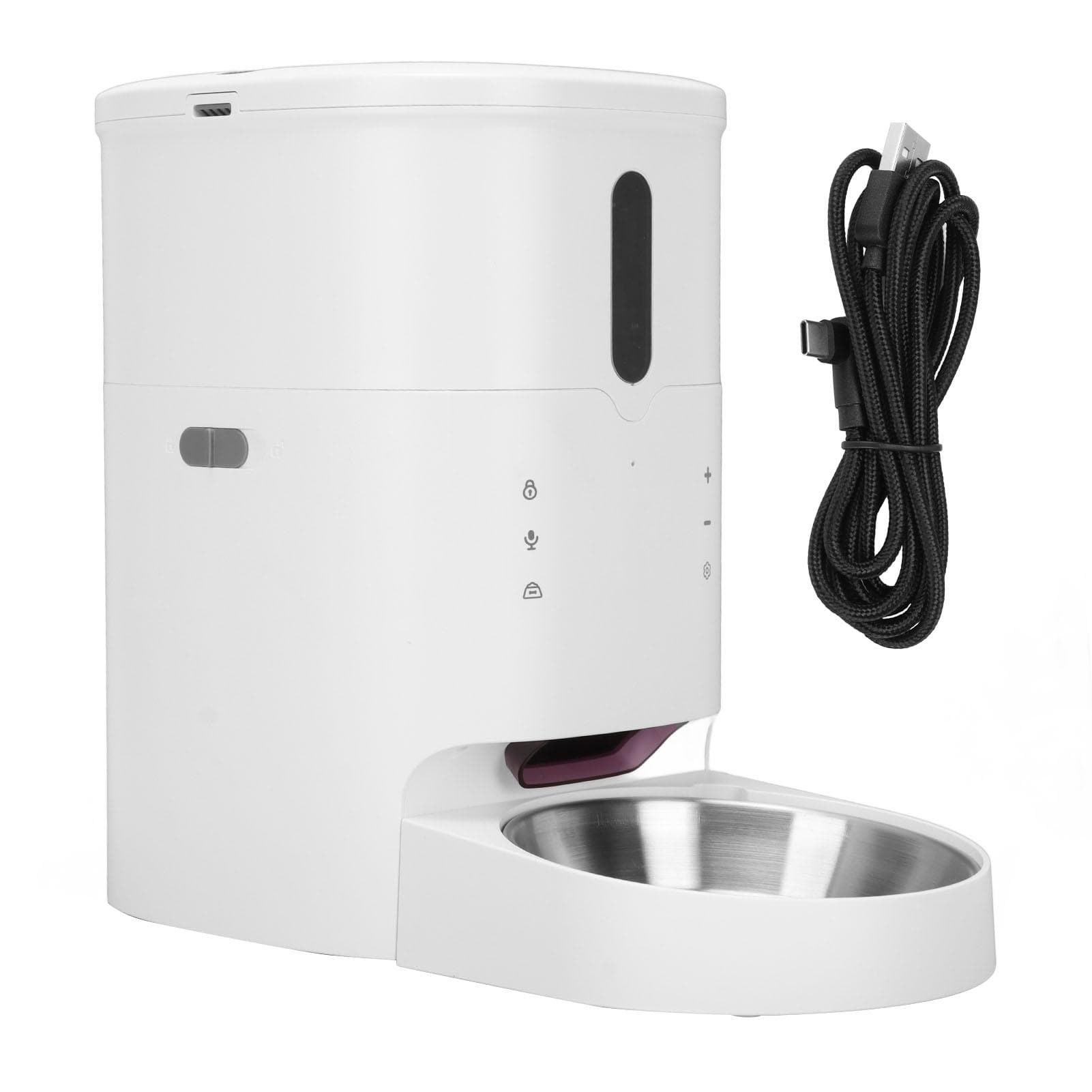 Automatic Pet Feeder Timing Recording Prevent Jam Detachable Smart Pet Dry Food Dispenser with