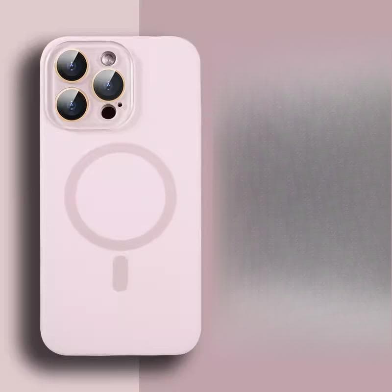 Small Window Liquid Silicone Suitable for IPhone 15 Mobile Phone Case 13 Comes with Lens Film Apple 14 Magnetic Protective Case iPhone12