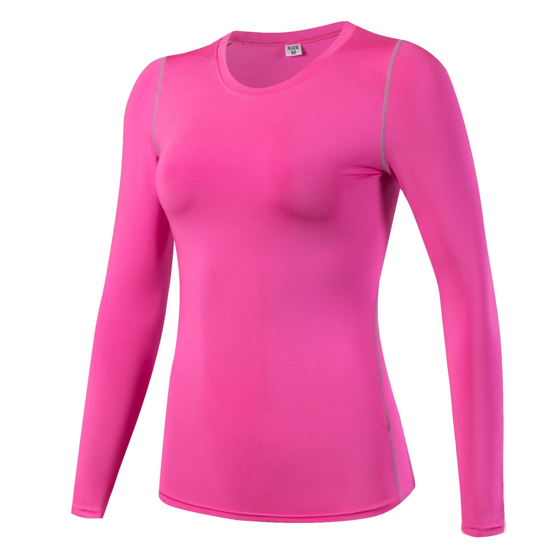 Yoga Shirt Women's Fitness Sports Tops Long Sleeve Jersey Female Gym Training Running T-shirt Sports Clothing XXL Rose