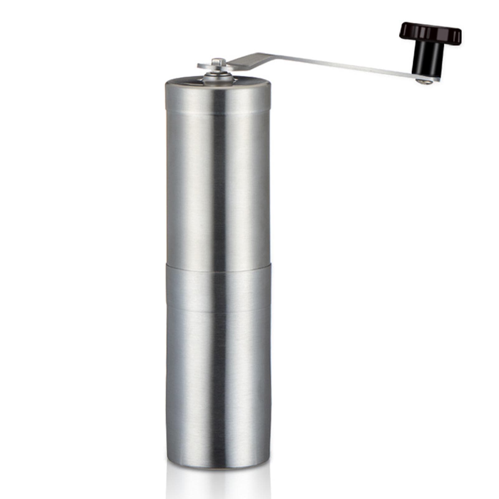 Manual Coffee Grinder Coffee Bean Grinder Maker Adjustable Stainless Steel Coffee Burr Mill Grinder silver