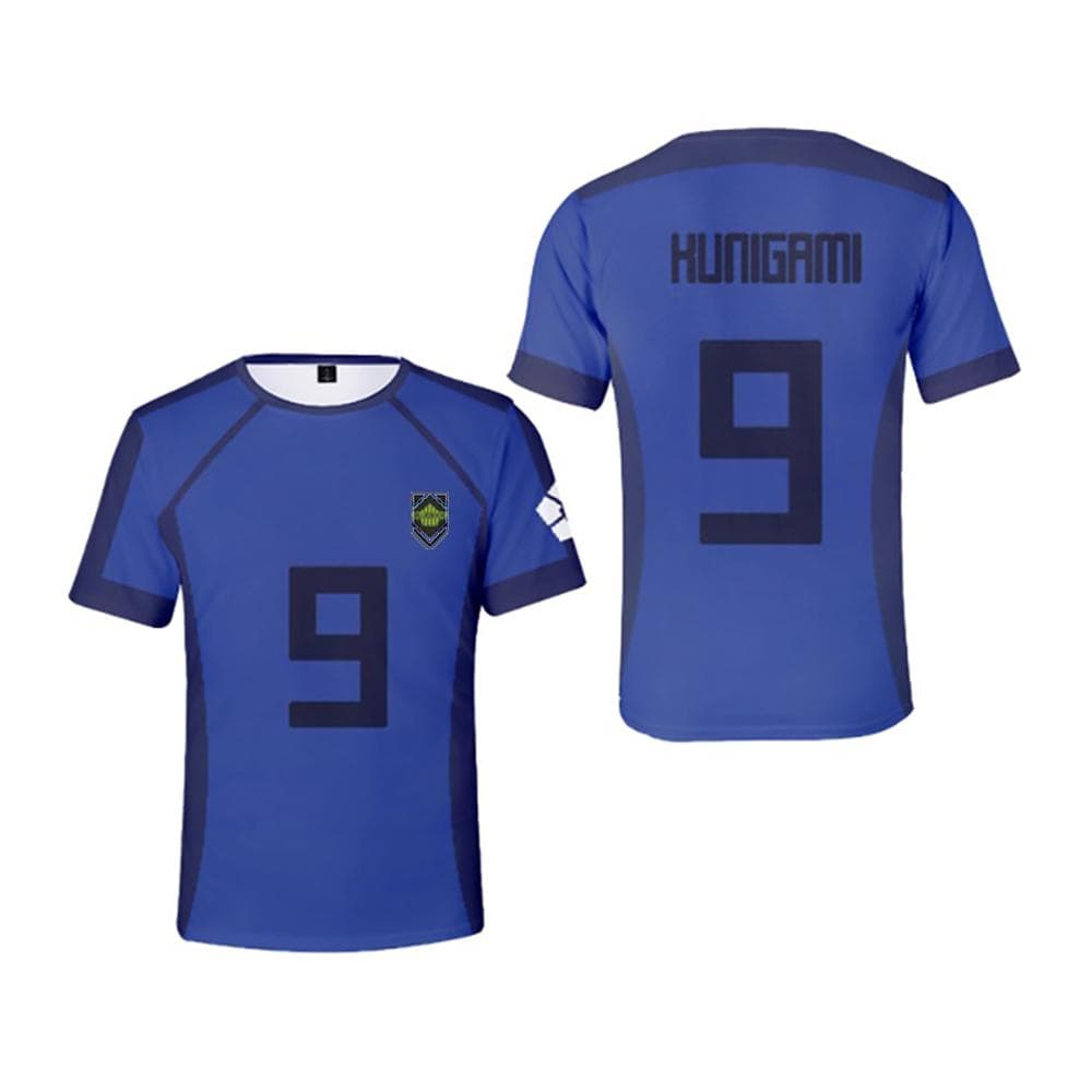 Anime Japanese Blue Lock Isagi Yoichi Football Jersey T-shirt Cosplay Hyoma Chigiri Meguru Bachira Tee Original Children Clothes 4XL