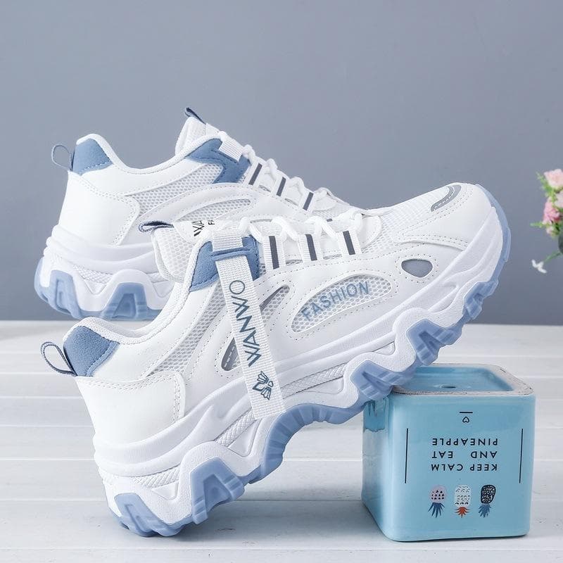 Korean Version of Daddy Women's Shoes Spring and Autumn New Student Sports Shoes Women's Trendy Heightened Mesh Casual Shoes 38