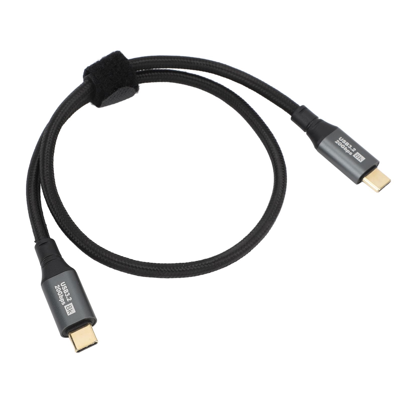 Type C to Type C Cable PD100W 20V 5A 20Gbps 8K 60Hz Type C Braided Data Cable for IOS Phone 15 0.5m / 1.6ft