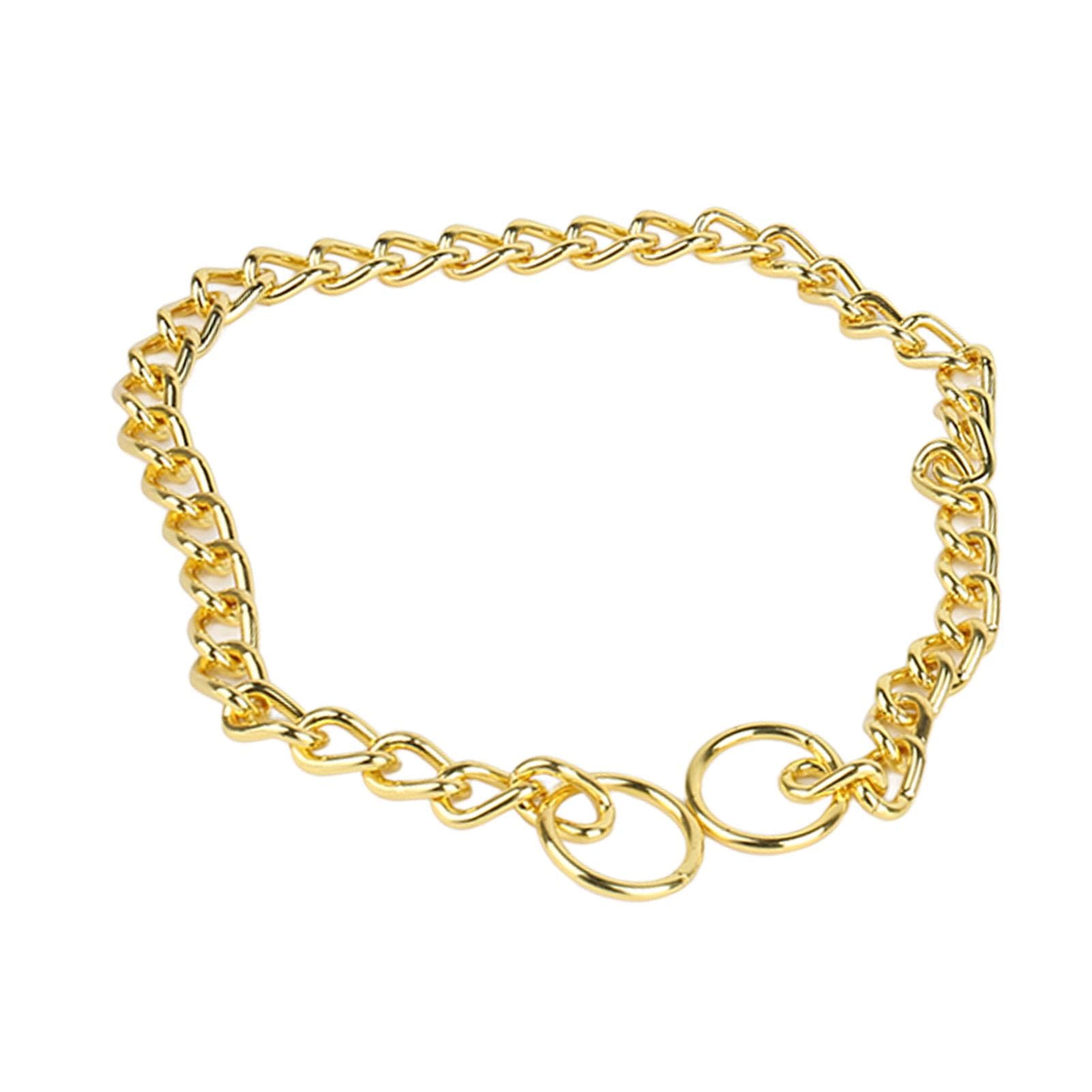 Pet Chain Necklace Gold Color Fashion Decorative Durable Pet Chain Collar for Dogs Cats 0.25x50cm / 0.25x50cm / 0.1x19.7in