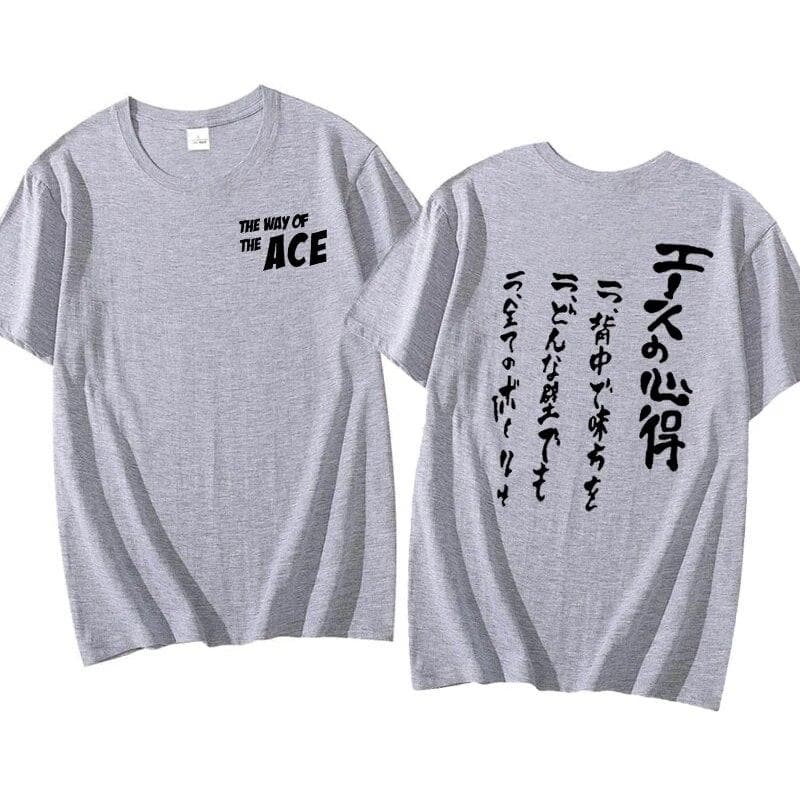 Haikyuu Bokuto Kotaro Way of The Ace T Shirt Women Unisex Casual Ace Owl Volleyball Graphic Anime T Shirts Letter Print Tshirt Tops Unisex S
