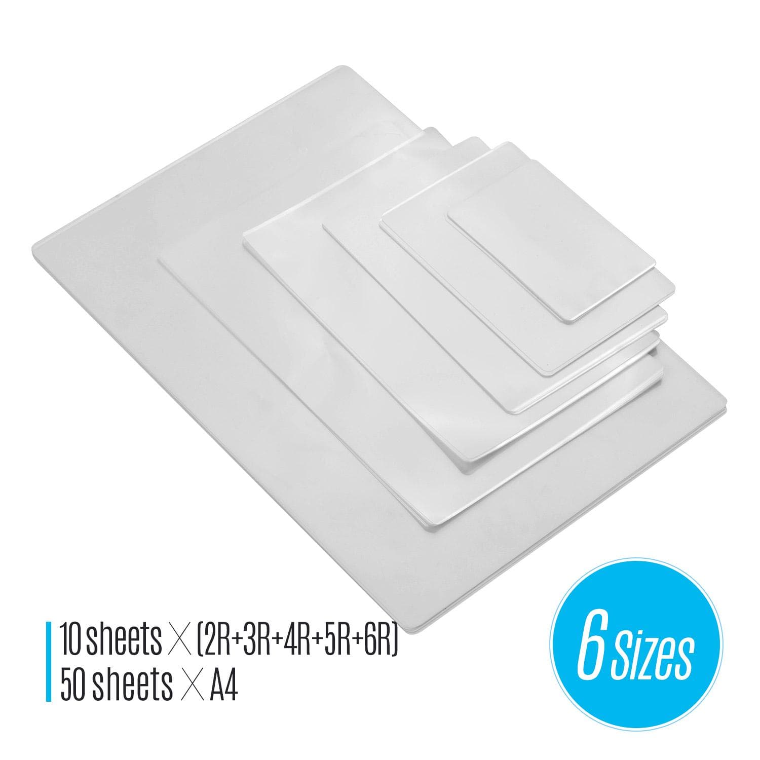 80mic Thermal Laminating Film Pouches PET Clear Sheet for Photo Paper Document Picture Lamination for Laminating Machine Laminator 100 Sheets 100 Sheets transparent