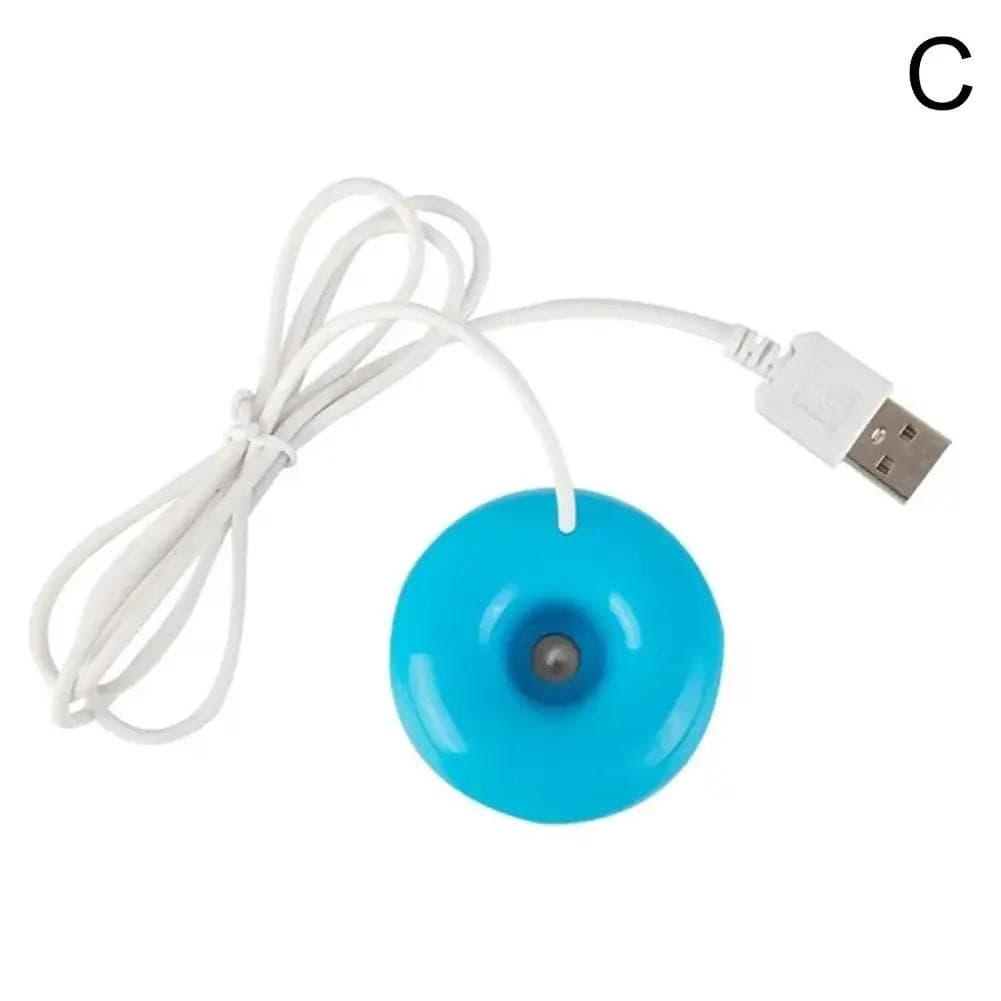 Mini Donut Negative Ion Humidifier USB Round Household Air Purifier for Home Office Desktop Donut Steam Diffuser Mini Sprayer blue