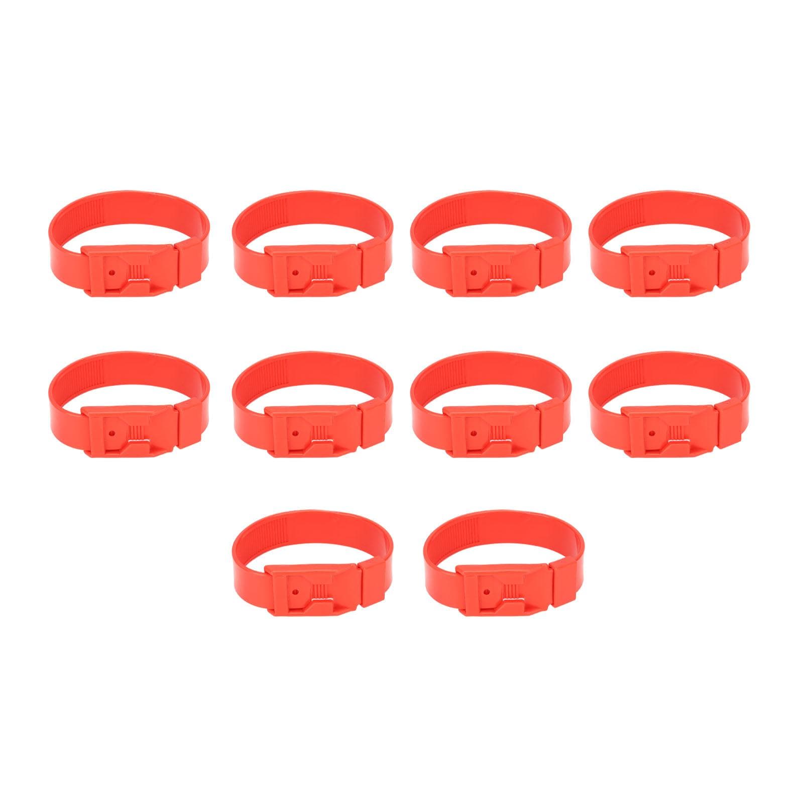 10Pcs Goat Collar Sheep Identification Bands Livestock Marking Ring Farming Equipment 36cm Blue red