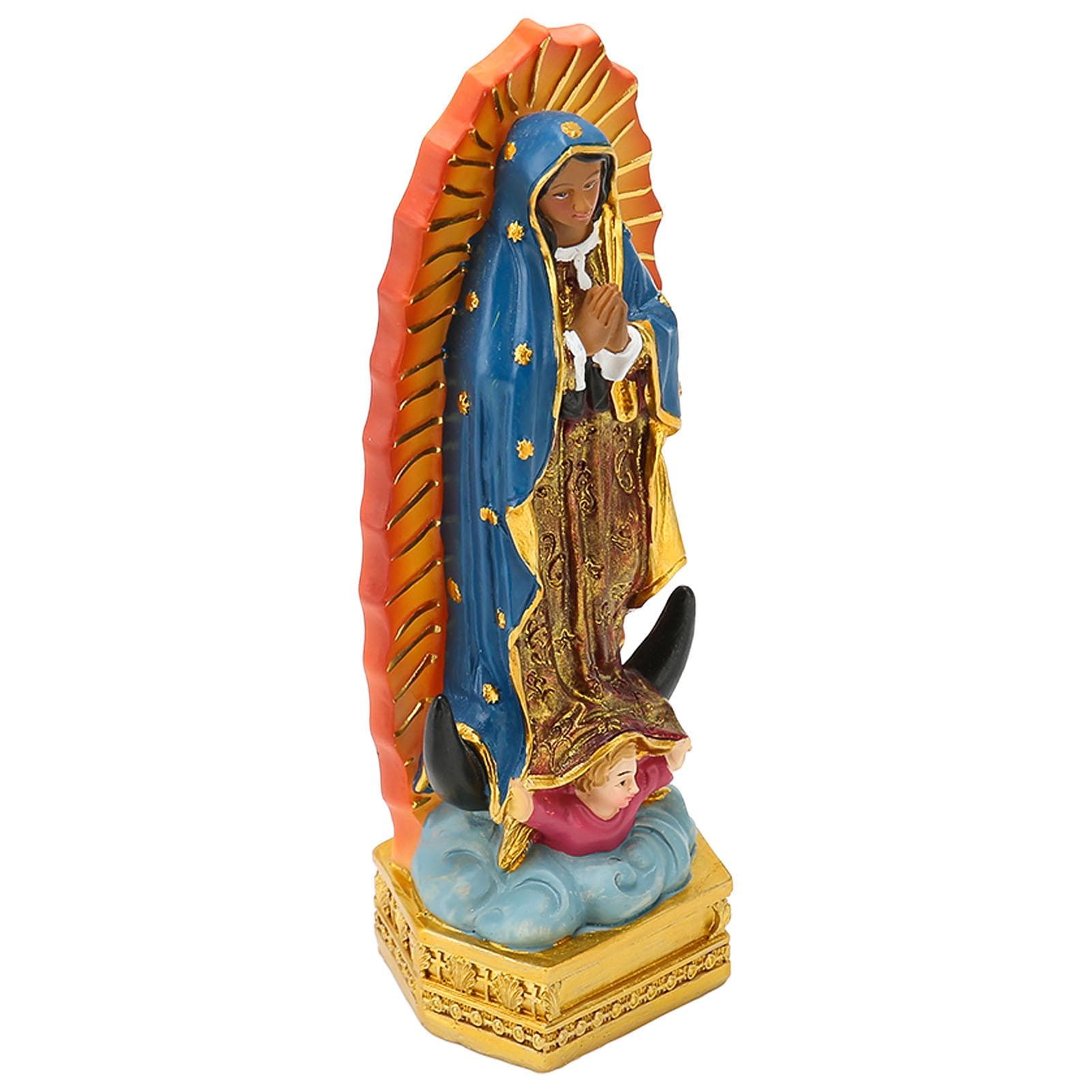 Christian Guadalupe Figurine Hand Painted Good Luck Virgin Mary Statues Our Lady of Guadalupe