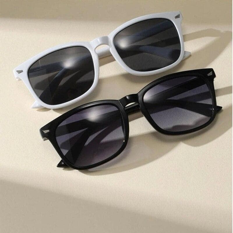 1pc Vintage Black Square Sunglasses Women Luxury Small Rectangle Sun Glasses Female Gradient Clear Mirror Oculos De Sol