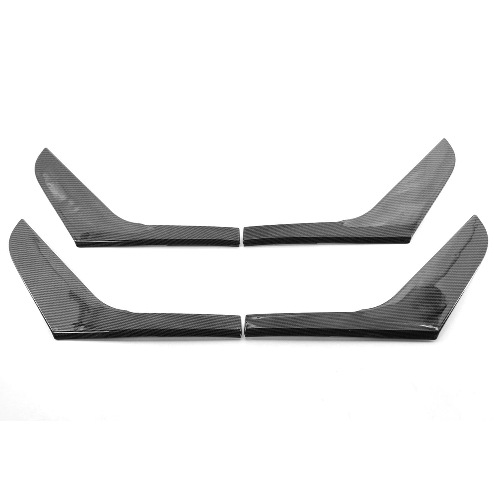 4 Pcs Carbon Fiber Interior Door Armrest Cover Trim Replacement For Volkswagen Golf MK6 2010-2013 black