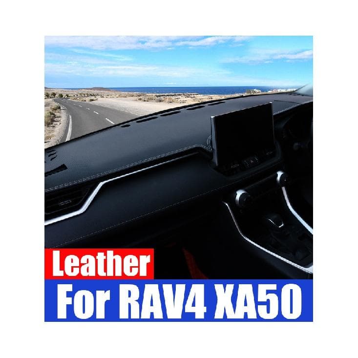 Car Dashboard Cover Pad Instrument Platform Desk Cover Mat Carpets Trim For Toyota RAV4 XA50 2022 RHD leather