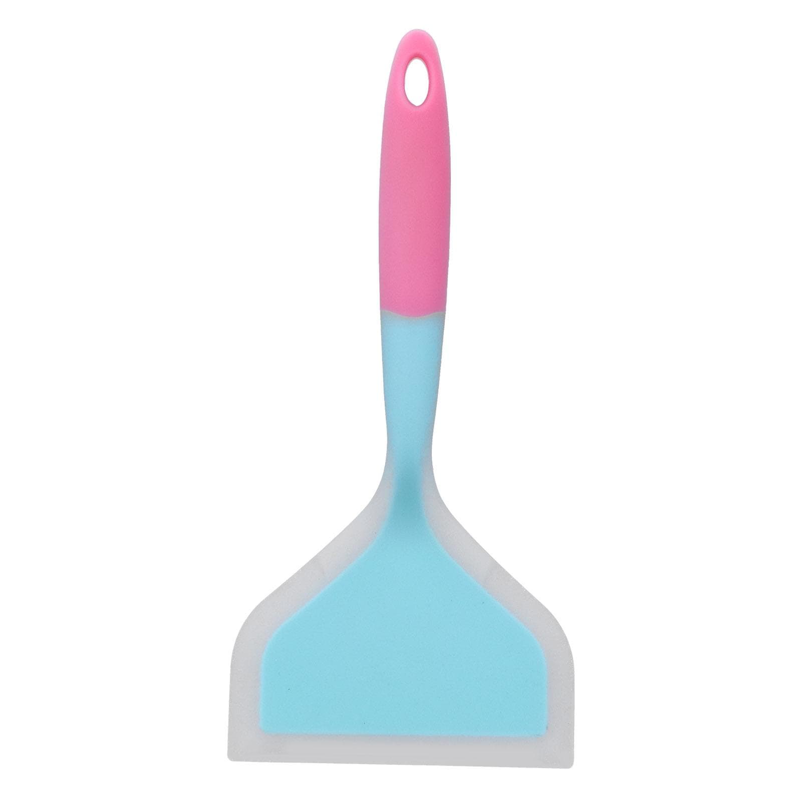 Cooking Spatula Transparent Twocolor Silicone Wide Mouth Frying Spatula Pancakes Fried Shovel for
