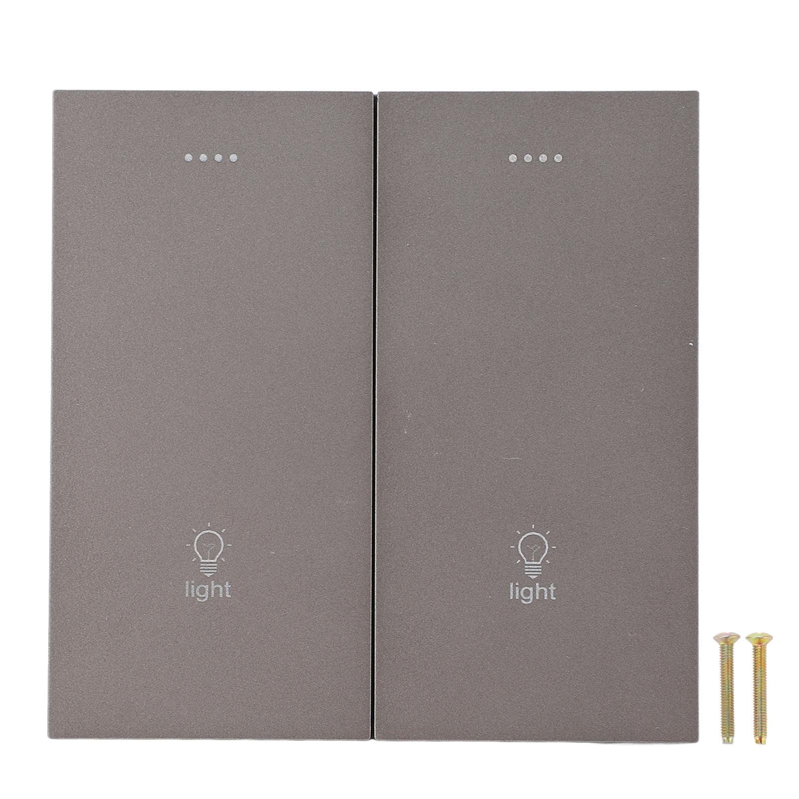 Smart Light Switch Timing Function Voice Control WiFi Wireless Connection Black Gold Wall Button AC