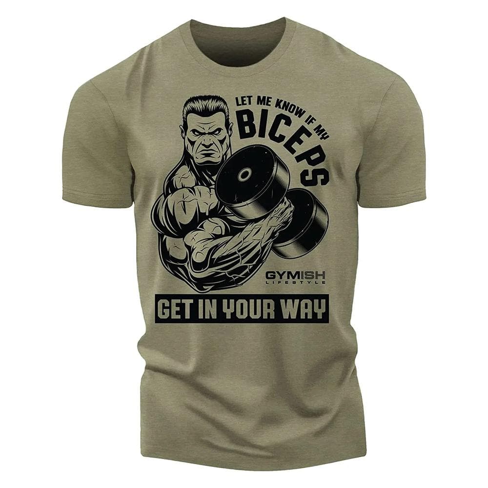 Men's T-Shirt 3D Print T-Shirts Funny Gym Short Sleeves Muscle Man Tough Guy Oversized Men Clothing Tops XL