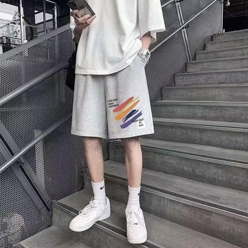 Sports Shorts Men's Summer Shorts Casual Five-point Pants Trendy Loose Basketball Pants 8XL grey