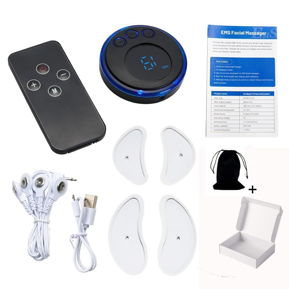 Cross Border EMS Facial Massage Device, Micro Current Low-frequency Beauty Device, V-shaped Crescent Shaped Tightening Facial Muscle Stimulator