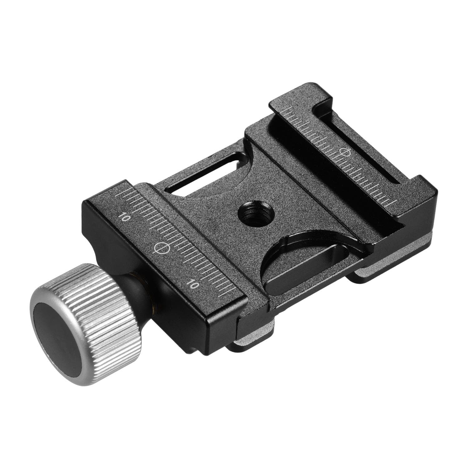Quick Release Clamp 38mm Aluminum Screw Knob Clamp Compatible with Arca-Swiss QR Plate black