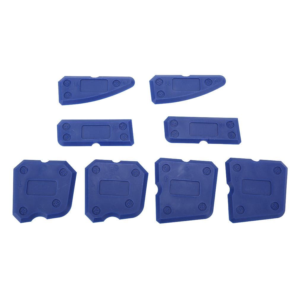 8PCS Caulk Tools Kit Silicone Glass Cement Caulking Scraper for Sealant Grout Finishing Sealing
