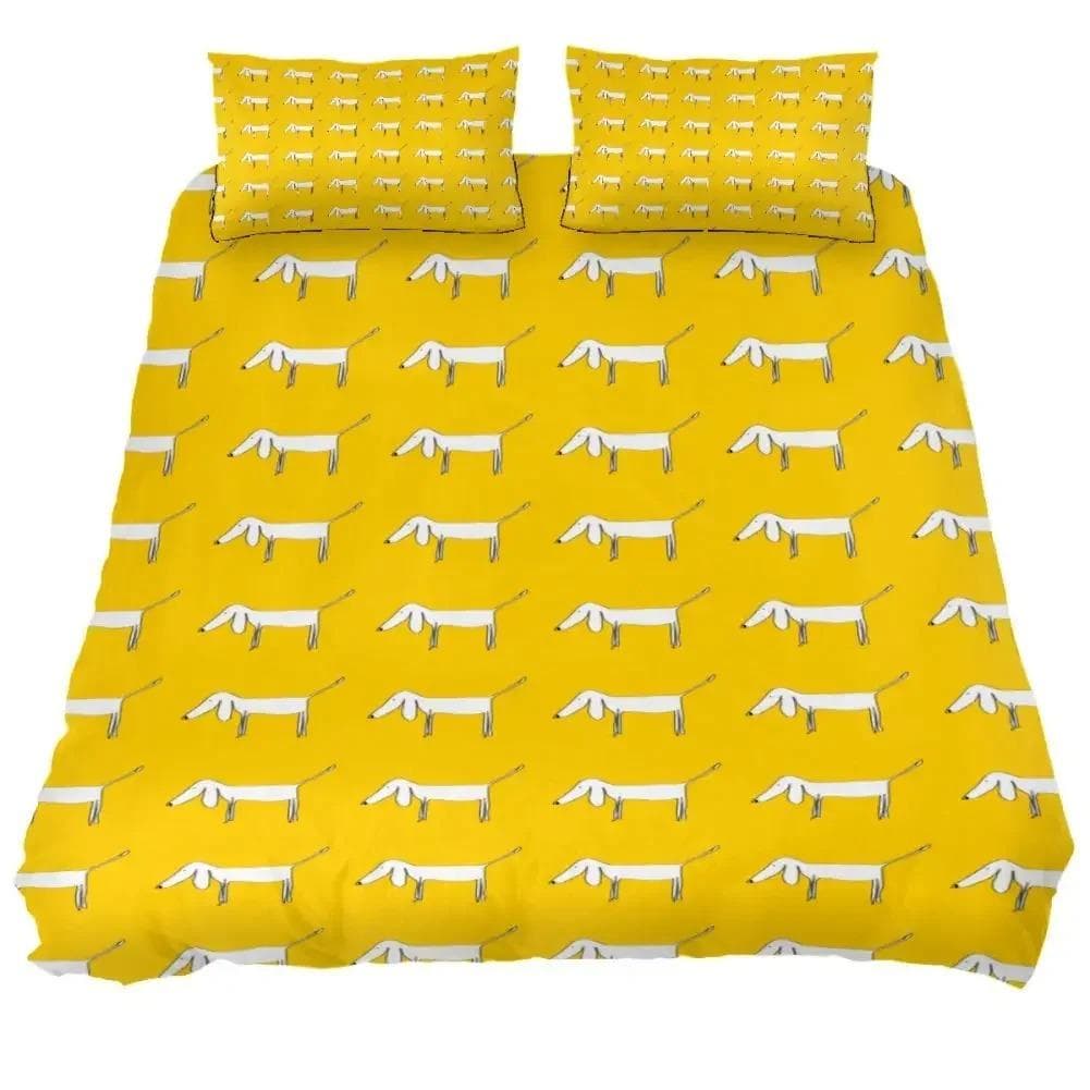 Dachshund Duvet Cover Set Cartoon Style Dachshunds King Size Bedding Set for Dog Lovers Kids Teens 23pcs Twin Comforter Cover 70x133cm 2pcs