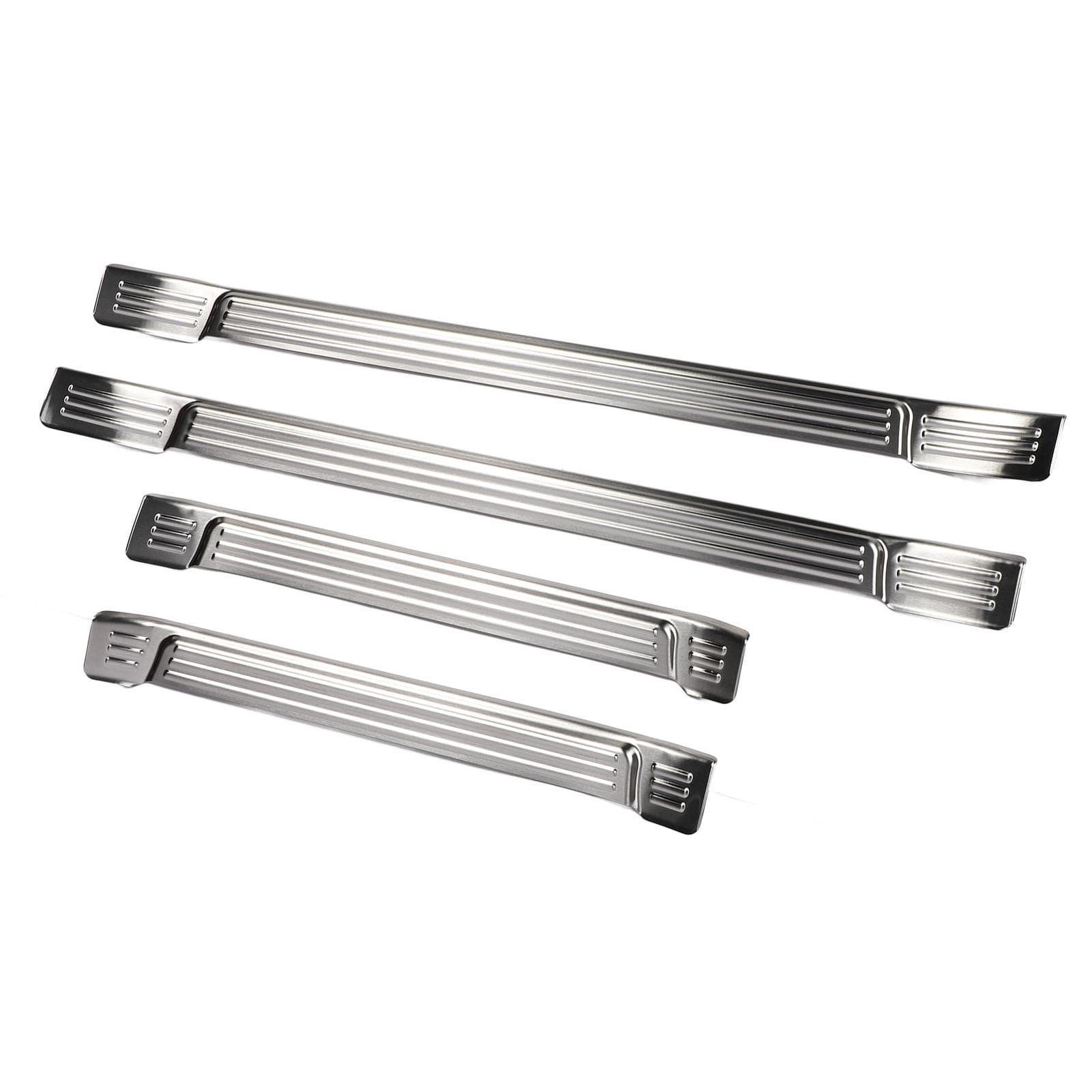 4pcs Door Sill Protector Scratch Protection Stainless Steel Door Sill Scuff Plate Trim Sticker silver