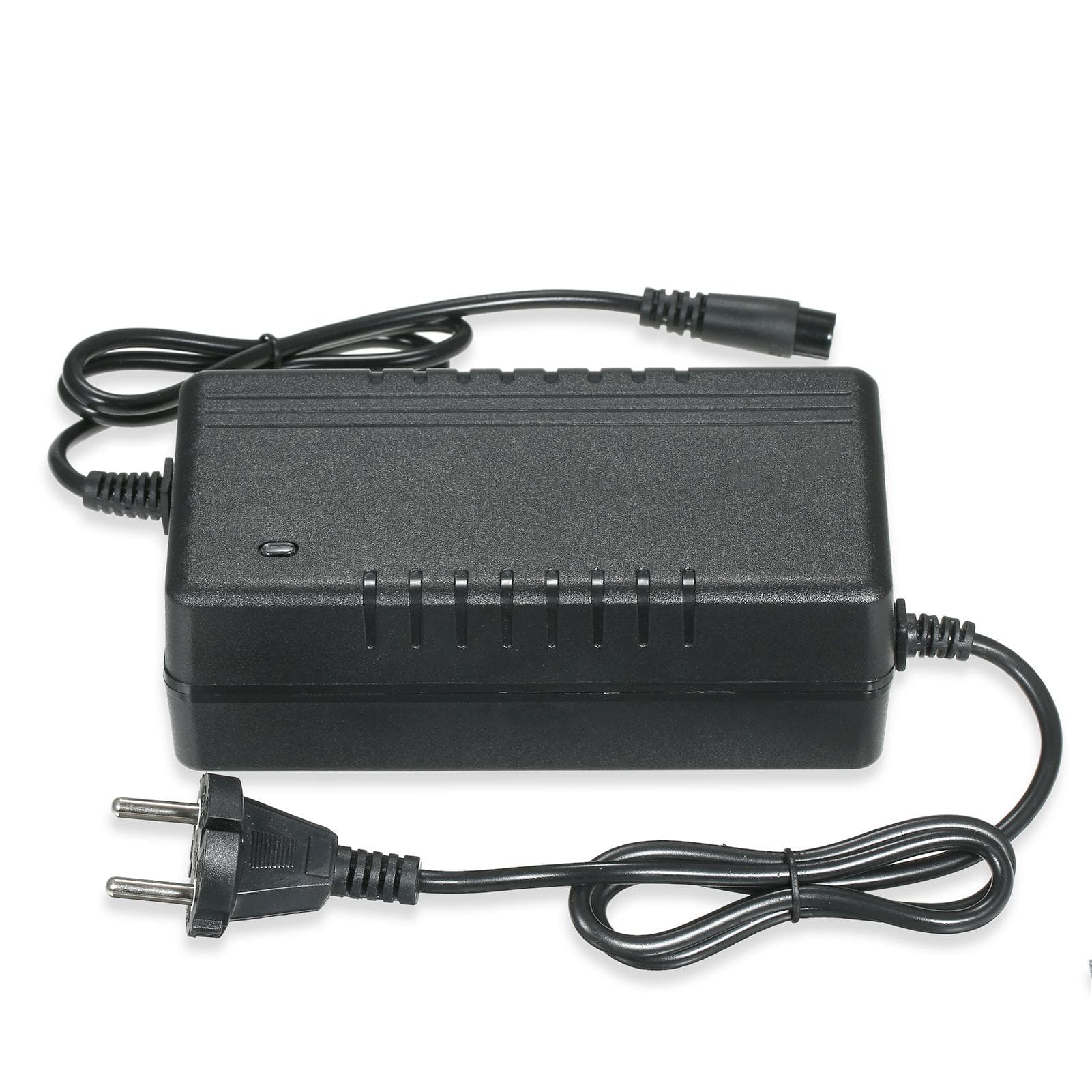 54.6V 2A Electric Scooter Power Charger Li-ion Battery Charger 3-Prong Inline Connector Fast black
