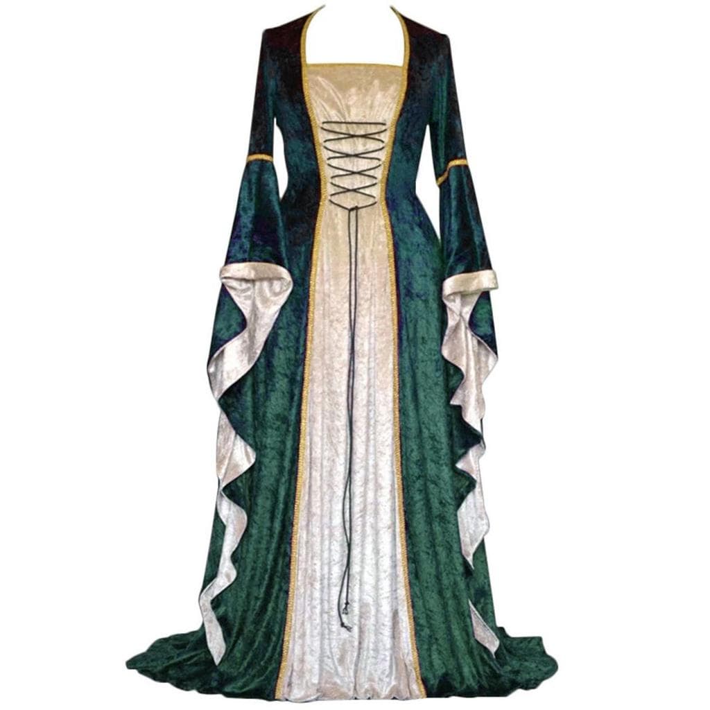 Luxurious Medieval Renaissance Dress For Women Ideal For Weddings And Masquerade Parties L green