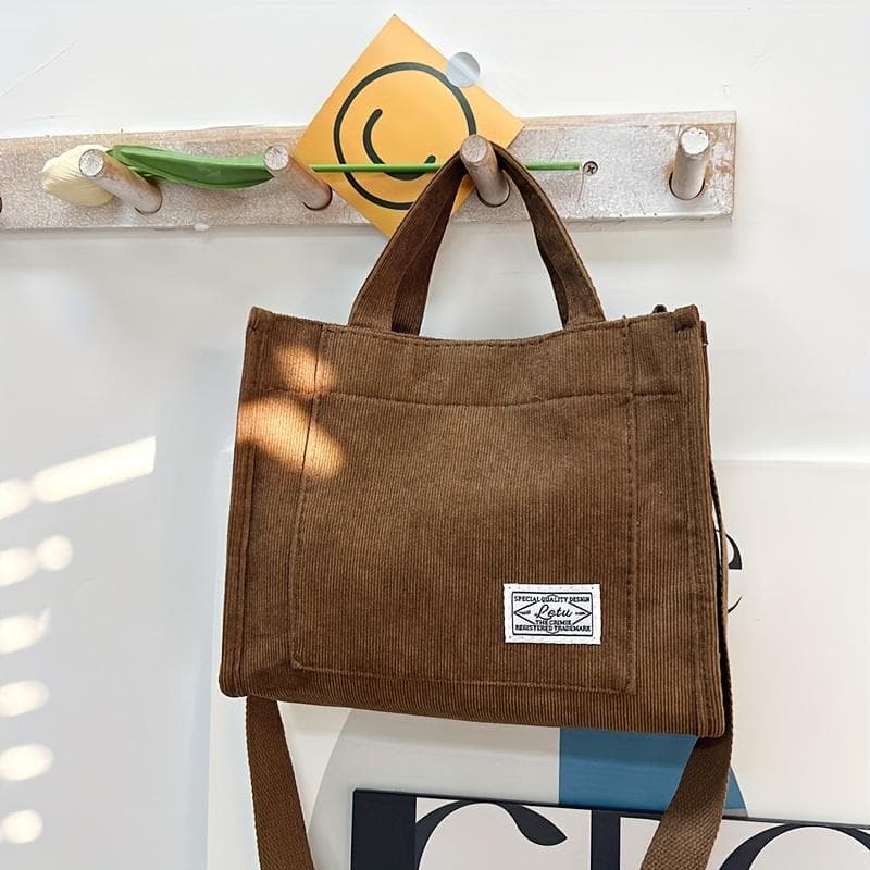 Vintage Tote, Vintage Crossbody Bag, Casual Handbag and Shoulder Purse 25x20x8cm brown
