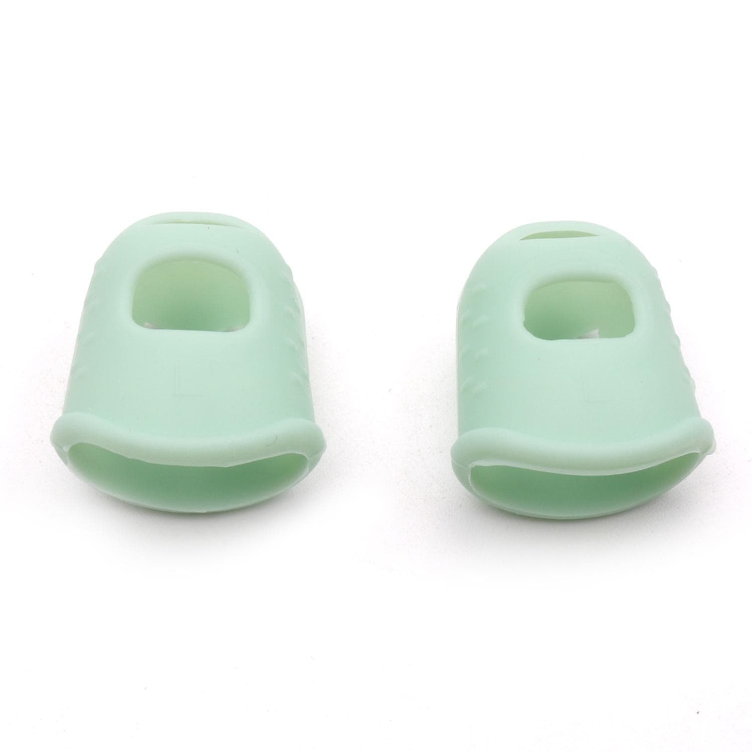 2pcs Kalimba Silicone Finger Fingertip Protectors for Kalimba Beginners Starters Green Large green
