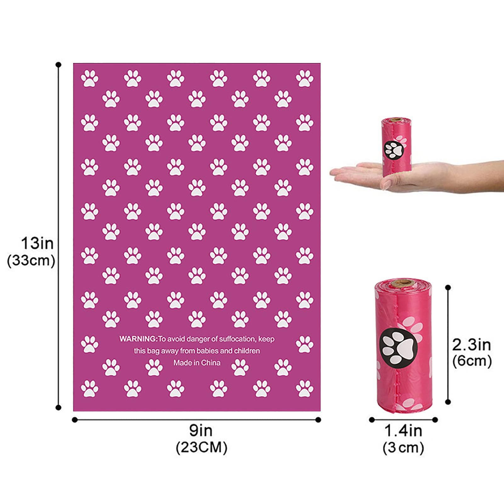 Dog Poop Waste Bags Eco Friendly Disposable Strong Durable Large Capability Easy Tear for Outdoor