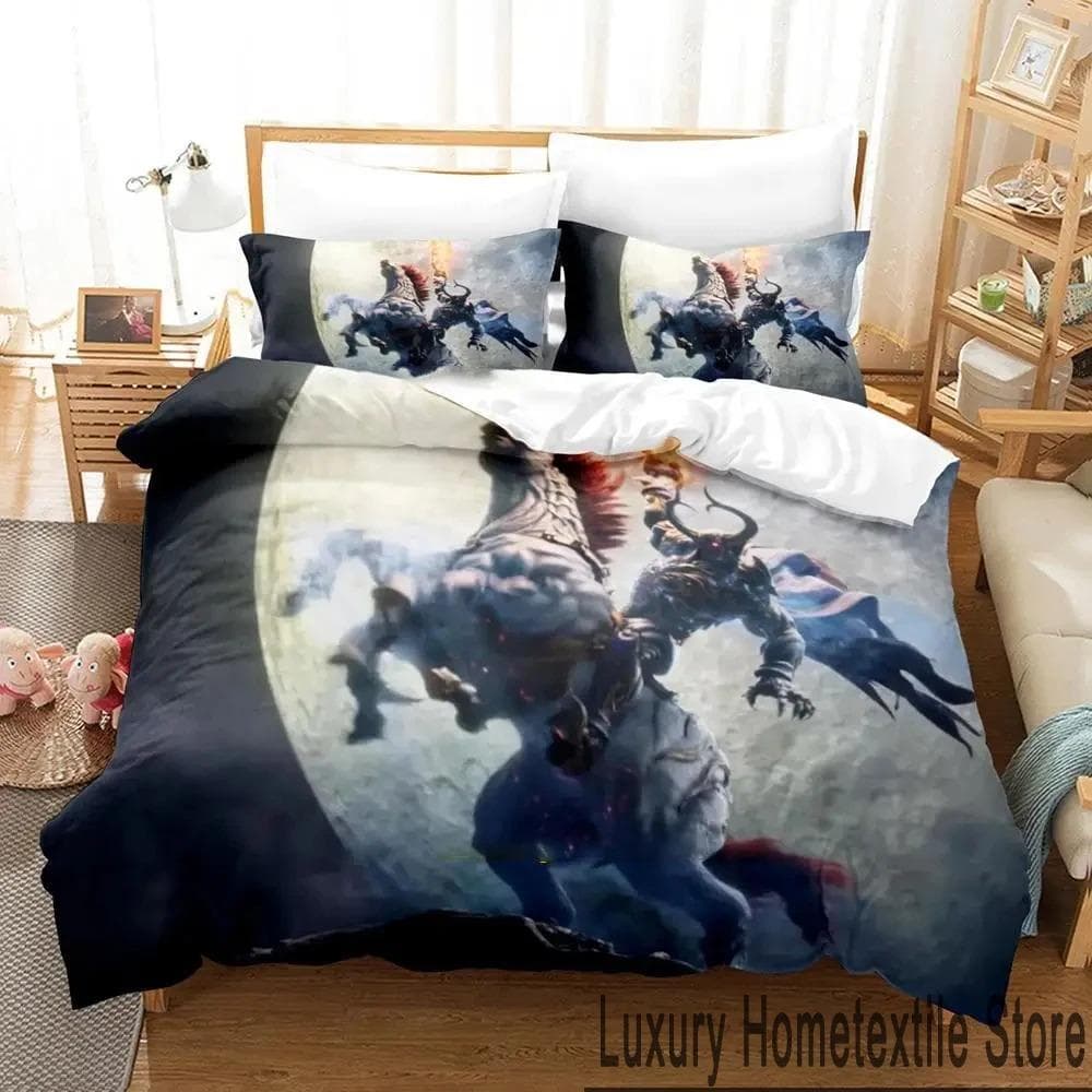 3D Print Game Crisis Core Final Fantasy VII Bedding Set Boys Girls Twin Queen King Size Duvet Cover Pillowcase Bed boys Adult 70x133cm 2pcs