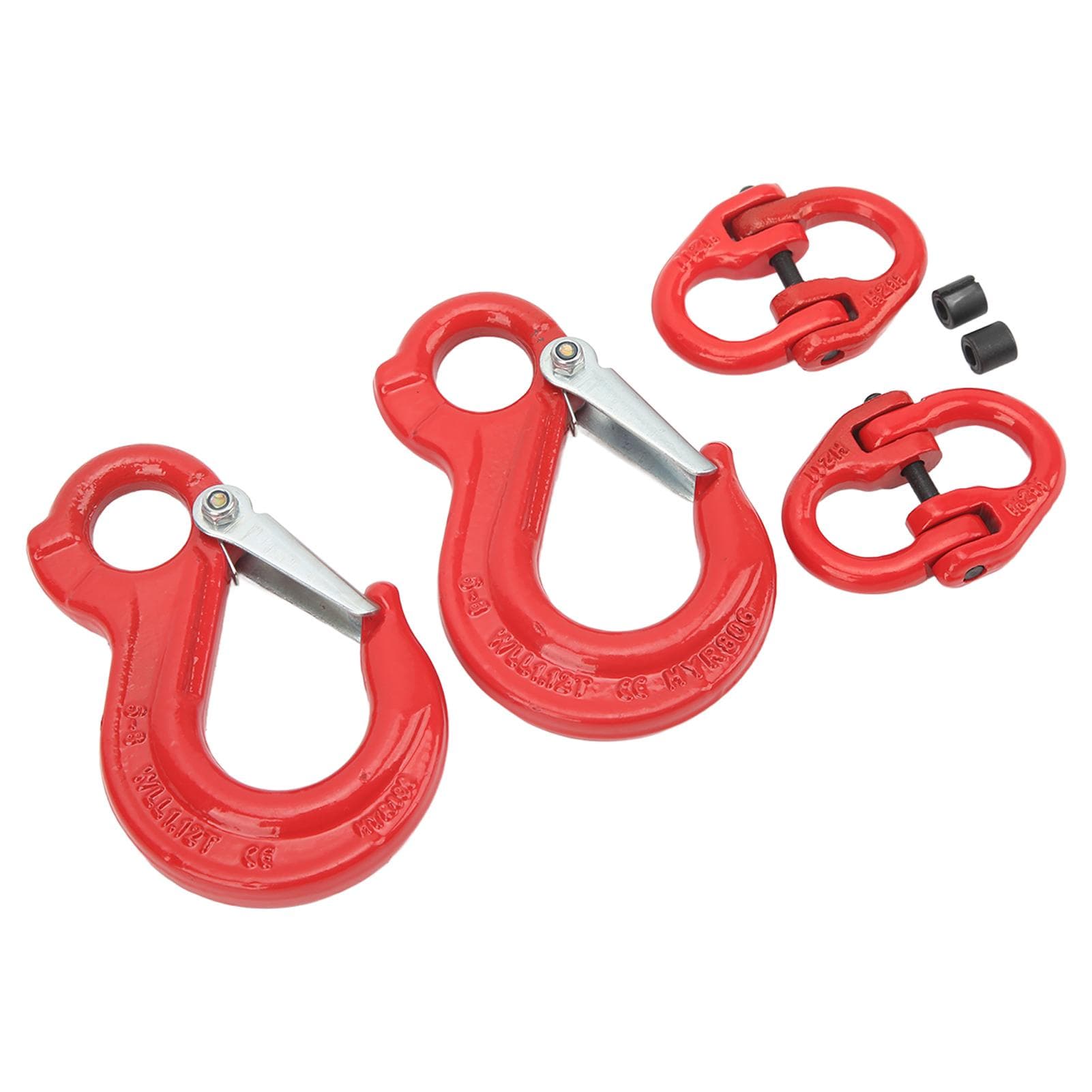 2 Set Slip Hook Eye Sling Heavy Duty 1.12T Bearing Trailer Lifting Hammer Lock Chain Connector