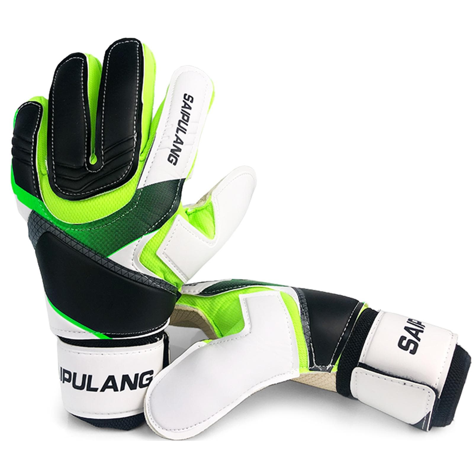 Football Goalkeeper Gloves for Kids and Adult Soccer Goalie Goalkeeping Gloves Size 7/8/9 19-20CM green