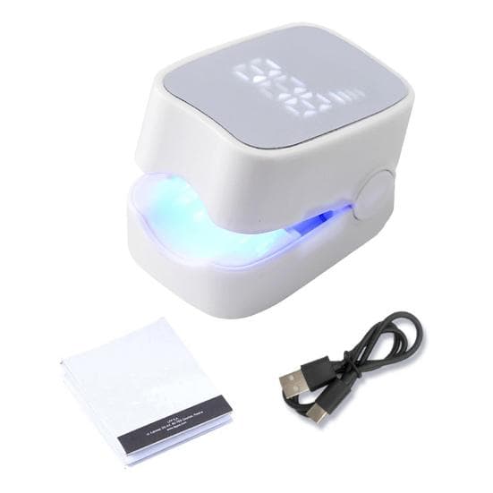 Nail Fungus Treatment Device with Time Display 7 Mins Quick Intense Treatment Rechargeable Nail Cleaning Care Device for Fingers And Toenails white