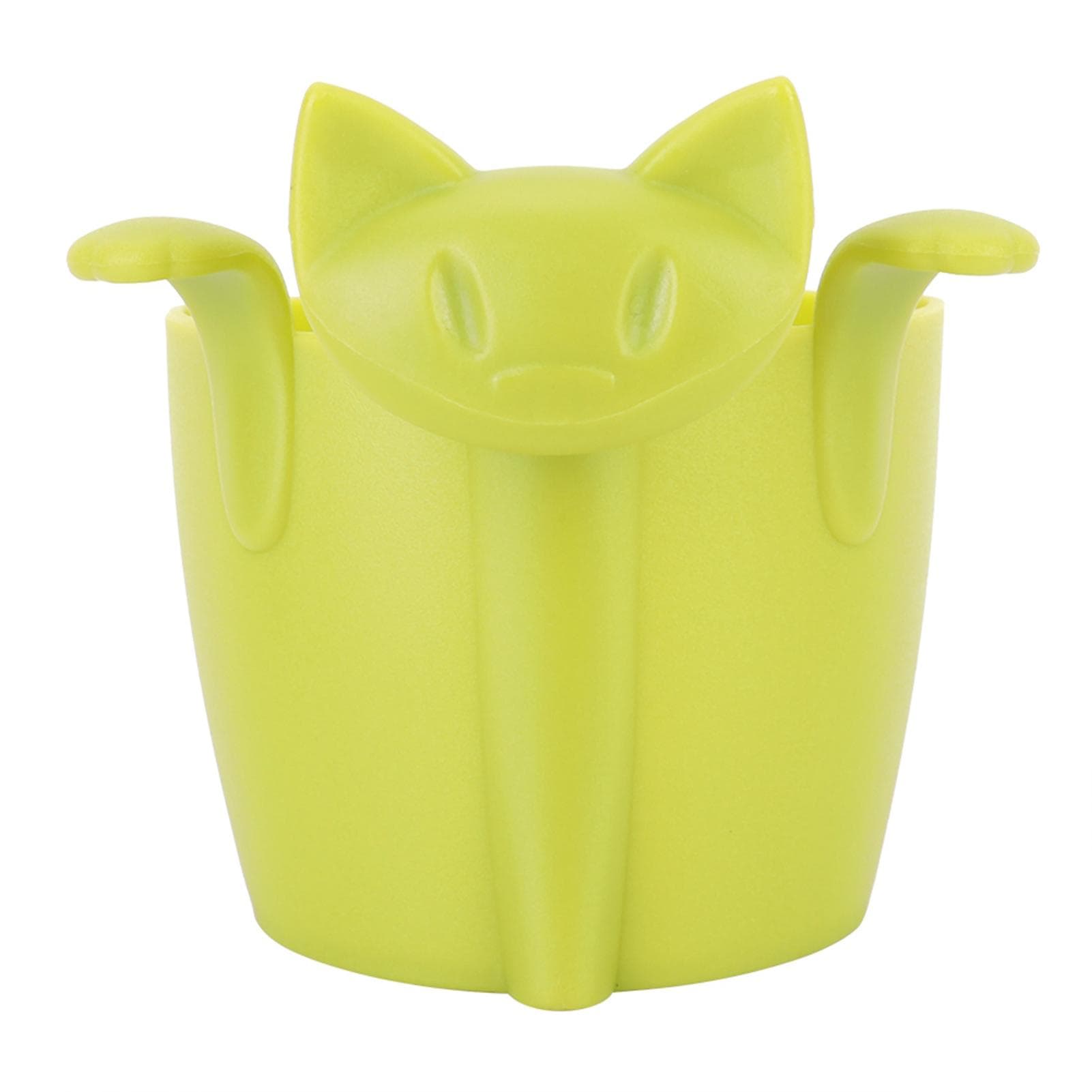 Home Office Cute Cat Shape Silicone Tea Infuser Tea Strainer Filter Tea Set AccessoryGreen green