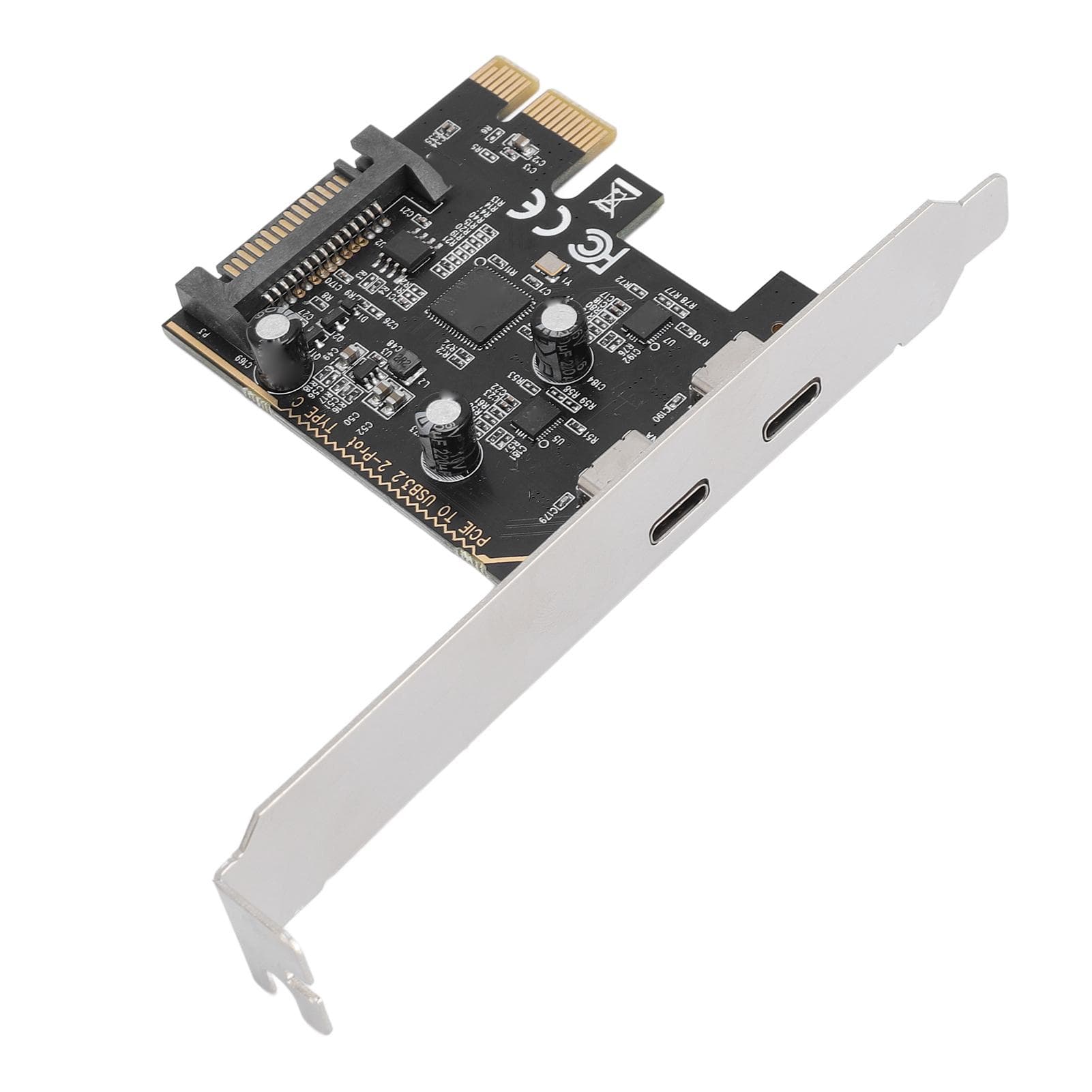 PCIe to Type C Adapter Card USB 3.2 Gen1 2 Port Expansion Card ASM1042 Main Control Chip 5Gbps for