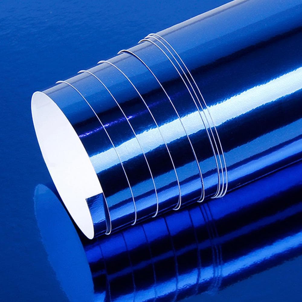 Stretchable Mirror Vinyl Film Foil Car Sticker DIY Wrapping Sheet Decal Protective Car Styling blue
