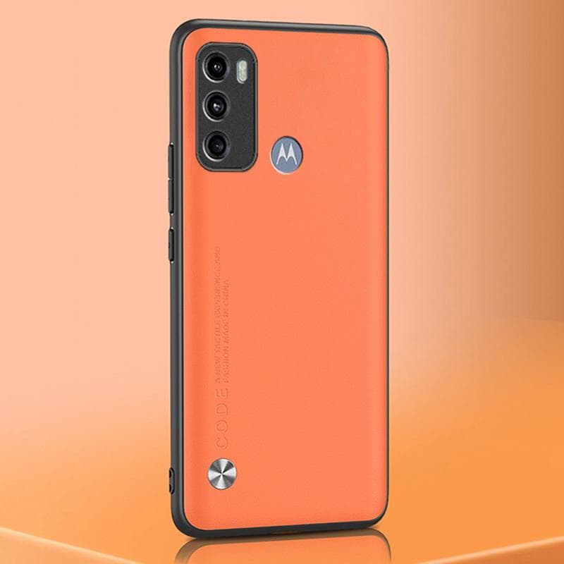 Luxury Leather Case For Motorola Moto G60 G60S G200 Edge X30 S30 Cover Matte Phone Case For Motorola Moto G10 G20 G30 G40 Fusion For Moto G60S orange